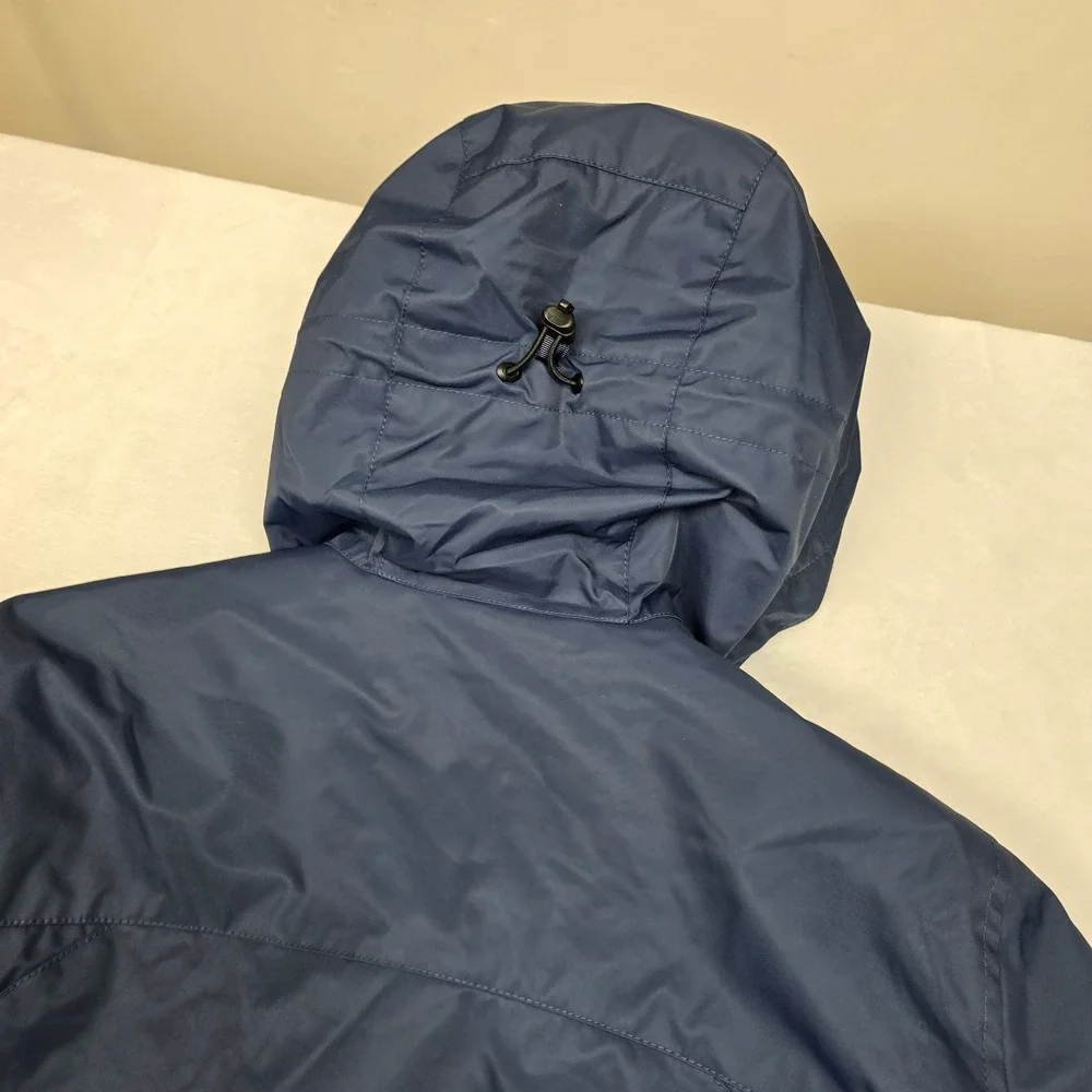 LL Bean Winter Warmer Jacket Womens 1X Plus Blue Insulated Parka Hooded‎